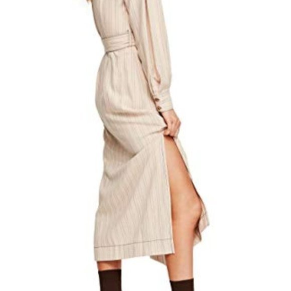 NWT Free People Belted Button Down Collared Maxi - Picture 5 of 10